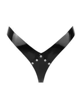 Latex Dome Stud Thong