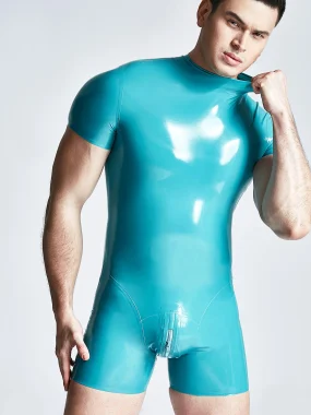 Latex Short-Leg and Short Sleeves Bodysuit