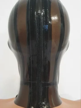 Black Transparent Mixed Panel Latex Hood