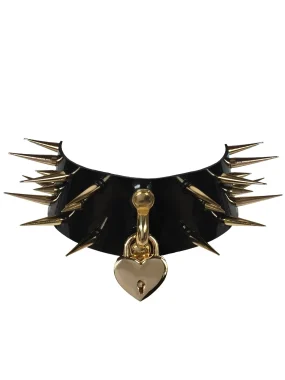 Latex Wide spiked collar