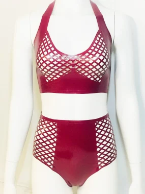 Latex Rhombilicious Halter Bra