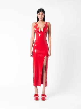 Latex Roast Dress Red