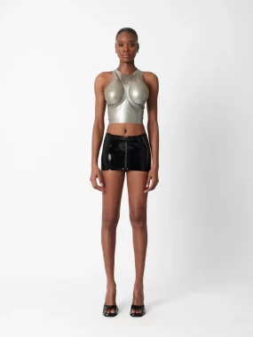 Latex Crikey Top Silver