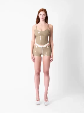 Latex Whistle Top Taupe