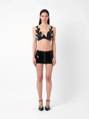 Latex Roast Bra Black