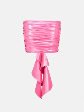Latex Heartie Skirt Fuchsia Pink