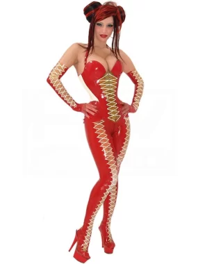 Latex overbust CORSET with deco lacing