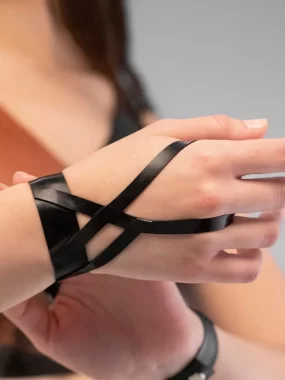 Latex Double Strap Hand Harness